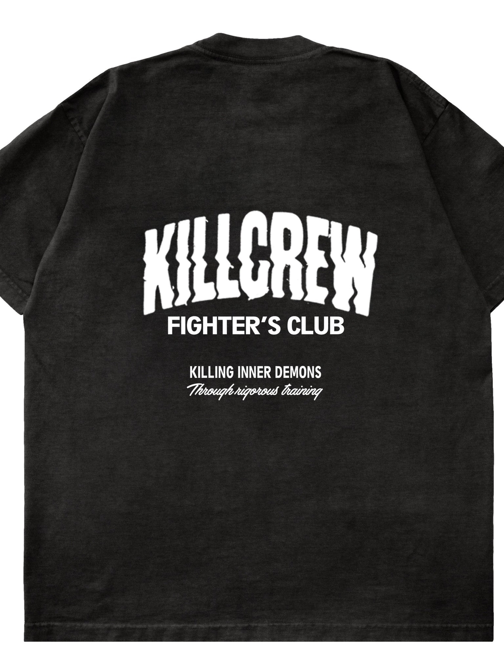 RELAXED FIT RIGOROUS TRAINING T-SHIRT - BLACK / WHITE
